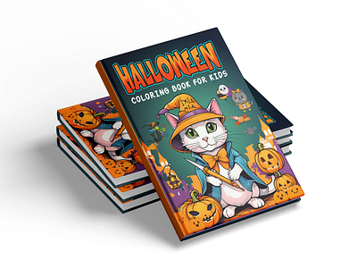 Halloween Coloring Book activity book bookcover branding cover design design graphic design illustration logo ui vector