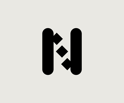 N lettermark logo branding design graphic design icon logo logo design typography