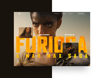 MadMax Furiosa Website's Movie Prototype action actors desert figma furiosa graphic design landing page madmax minimal modern movie orange sand ui warner web design website