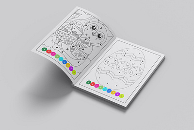 Color By Number activity book bookcover branding cover design design graphic design illustration logo ui vector