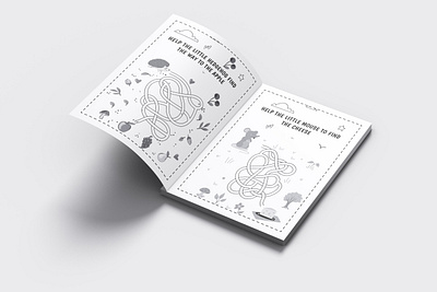 Maze Puzzle activity book bookcover branding cover design design graphic design illustration logo ui vector