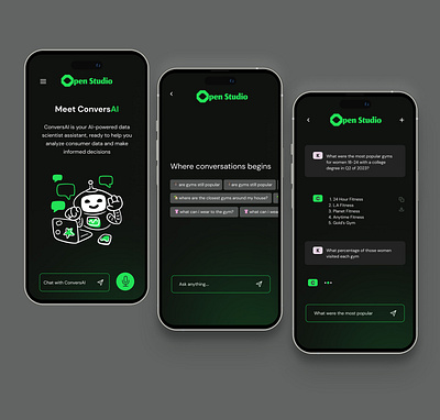 Conversational AI UI Design app design ui