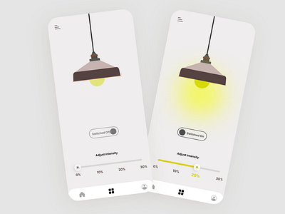 Smart Light Intensity Controlling App UI Design Concept app design app ui app ui concept app ux automation app branding bulb creative app design electricity controlling app illustration intensity controll app light bulb light control app smart app smart home smart light ui ui design ux