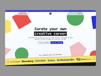 Creative Course Landingpage business colorful course creative design finance landingpage takaz takazcao ui uidesign ux uxdesign website