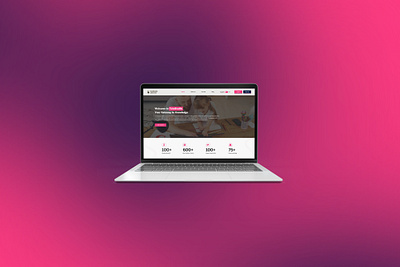 Kid's Learning Website figma kids website pink ui design website design xd