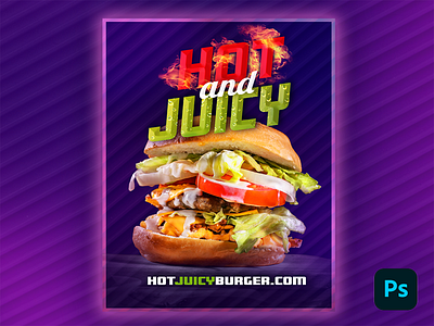 Fast Food Full Page Ad advertising branding flyer graphic design poster ui
