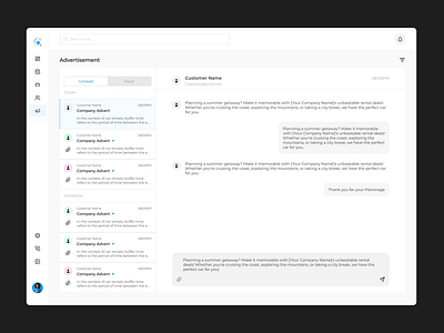 Admin/User Interaction graphic design ui