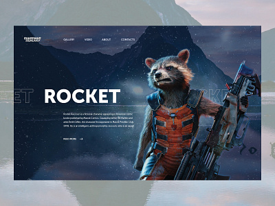 Guardians of the Galaxy concept design guardians of the galaxy super hero ui ux webdesign