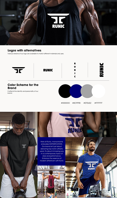 Runic Logo brand identity branding illustration logo logo design sportswear typography