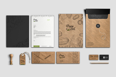 Pure Soil Branding ads creative advertising campaign brand guidelines branding corporate design creative food graphic design identity logo stationary ux ui website
