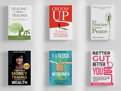 Book Cover Folio 22 amazon book audio book best seller book book bundle book cover business book design editorial design graphic design gut health healing trauma illustration kdp book minimal money peace print book trauma typography wealth