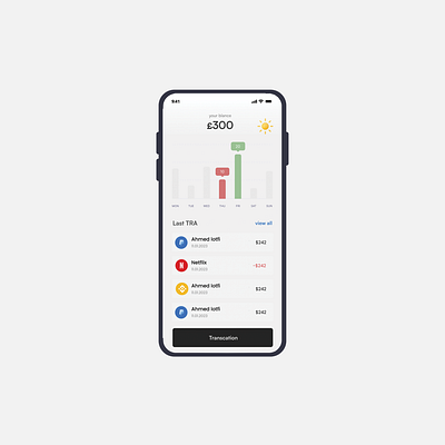 Finance application finanace managment money ui ux