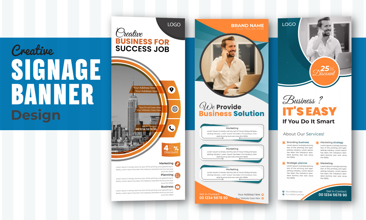 I will do professional banner, billboard, poster, roll up design and roll up banner design: sdplanets