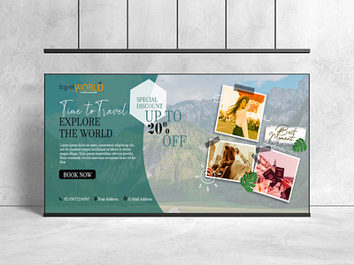 Travel Agency Bannar & BillBoard advertising bannar billboard branding graphic design marketing visualizing