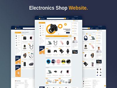 Electronics Shop Website Template ecommerce electronics online shop electronics shop website woocommerce wordpress