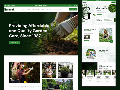 Gardening and landscaping dreams into reality with "Garland"! gardening landscaping web design web development wordpress theme