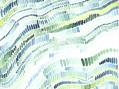 Green Meditation I abstract branding illustration patterns watercolor watercolour