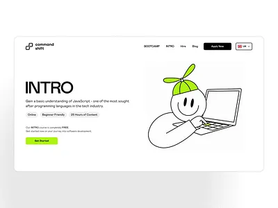Hero Section Animation for EdTech (Intro) animation coding corporate website design edtech education hello world hero section homepage illustration interface interface animation landing landing page motion motion graphics programming ui
