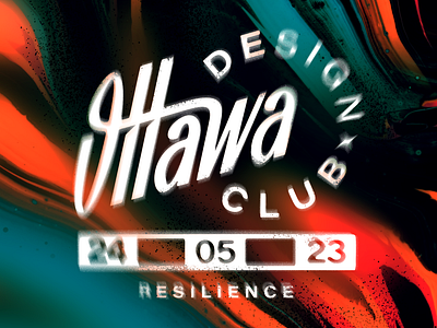 ODC blur club design event graphic lettering lockup ottawa texture type