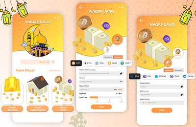 Waqaf Landing Page & Mobile Apps Project app crypto design graphic design illustration landingpage logo typography ui ux vector web3 website