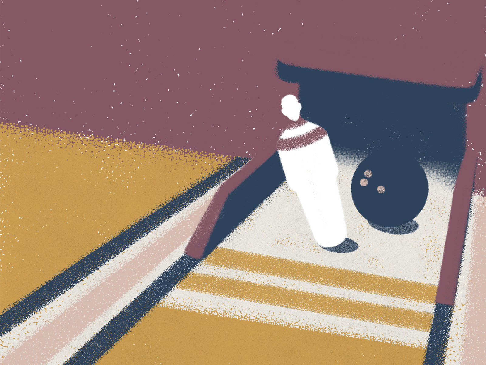 tilt artwork ball birilli bowling colors cover editorial everyday game illu illustration illustrazione manifesto poster skittles strike tilt