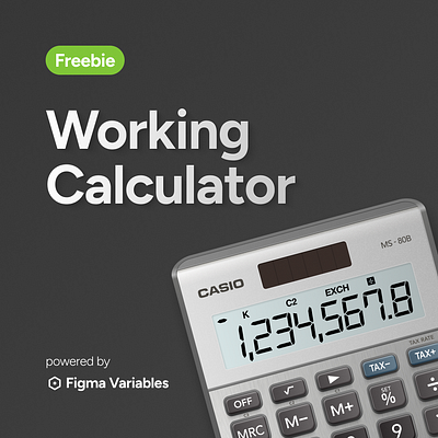 Casio Calculator · (Almost) Fully Functional Figma Freebie! calculator freebie graphic design prototyping