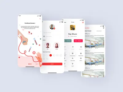 Blood Donation Mobile App blood donation graphic design mobile app ui uiux ux