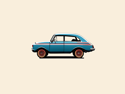 Retro Car branding graphic design logo