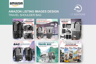 Amazon Listing Images | Travel Shoulder Bag amazonapluscontent amazonlistingimages amazonoptimization apluscontent brandgraphics branding design graphic design illustration infographics listingimages ui