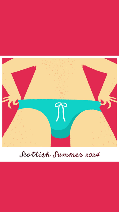 Scottish Summer 2024 2d animation beach character design fab design flat design illustration motion design motion graphics rain scotland sun sunscreen uk umbrella