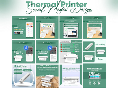 Shopify Thermal Printer Store Banner Design banner banner design product design rimon shopify store social social media design thermal printer ui design ui ux