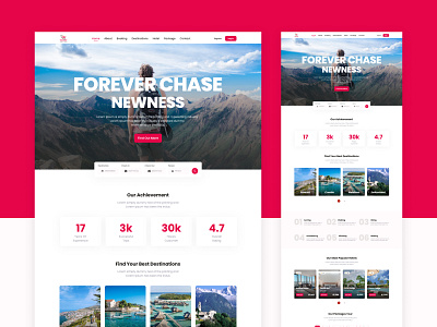 Travel Web App UI/UX Design adventure design destination minimal tourism travel agency travel agent travel service travel tour travel web design travel web ui trip trip planner ui ux vacation web web design webdesign website