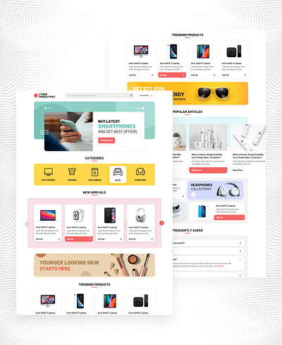 E-Commerce Shopping Website design ecommerce graphic design interface online shopping ui web design website