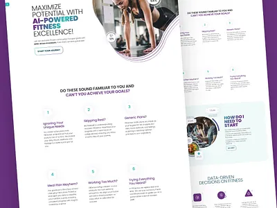 Sports - Gym Training - AI Training - Website Design active lifestyle ai gym training creative interface digital wellness fitness design fitness innovation fitness journey fitness ui gym website health and fitness health tech next gen fitness personalized training smart coaching sports tech sports training tech in fitness uiux design user friendly design workout plans