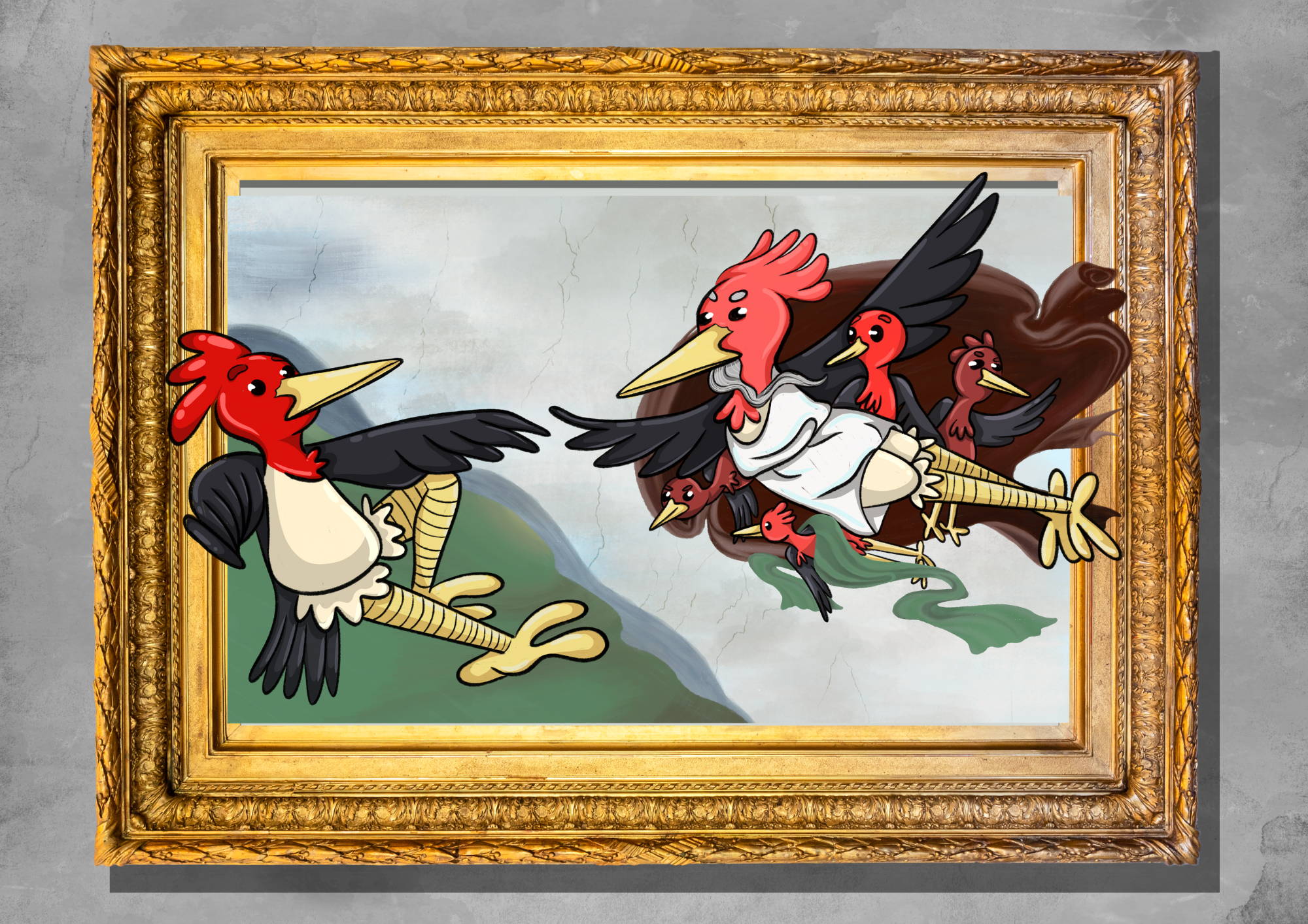 The Creation Of Adam animation branding desenho design graphic design illustration illustration commissions job logo michelangelo obra the creation of adam ui ux vector work