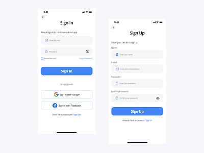 Sign In Page Mobile daily ui design mobile app ui uiux website design