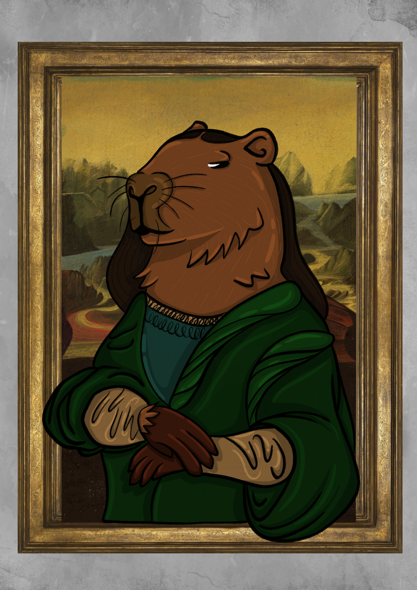 The Mona Lisa animation branding desenho design graphic design illustration illustration commissions job leonardo da vinci logo mona lisa the mona lisa ui ux vector work