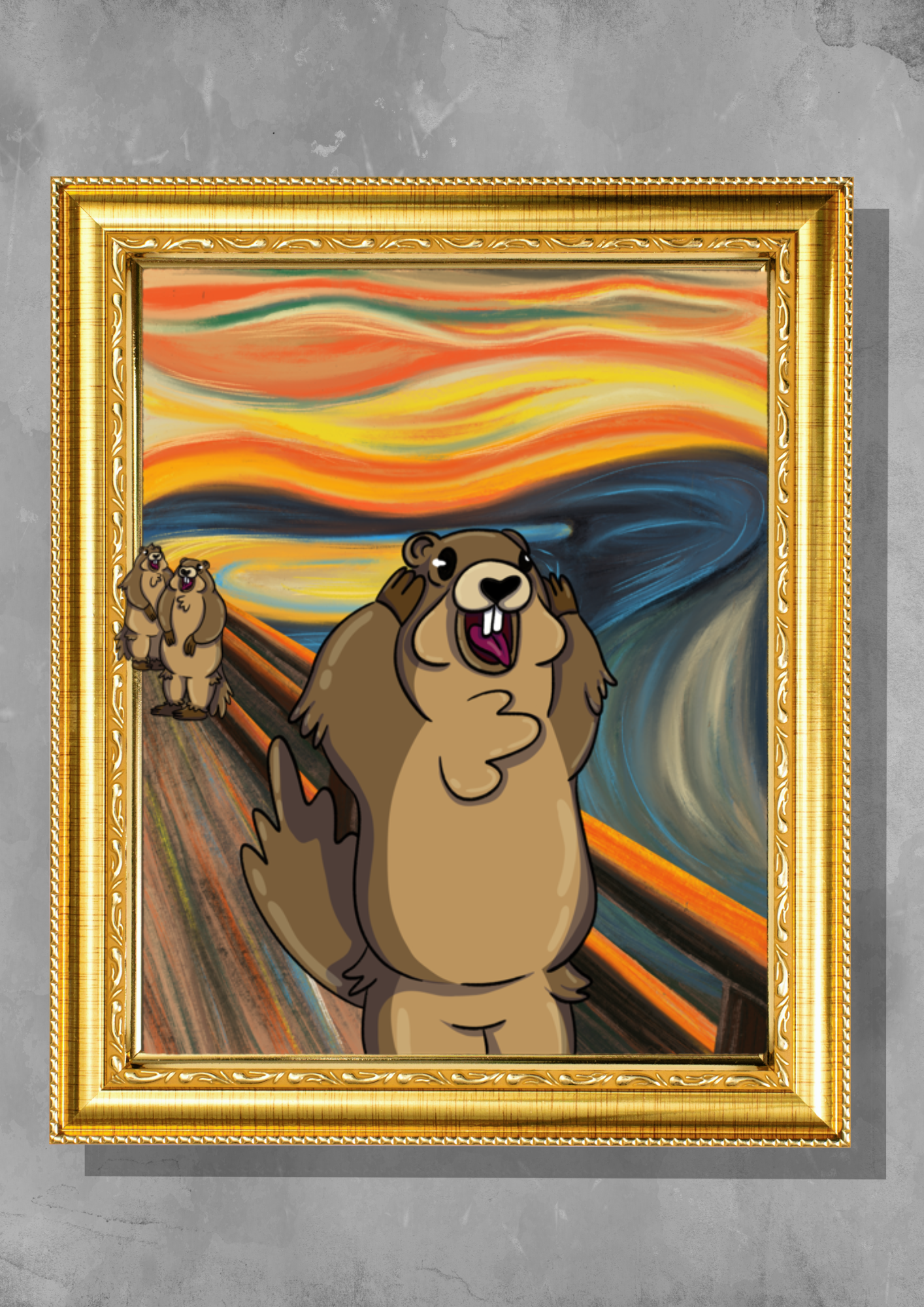 The Scream animal animation branding desenho design dream edvard munch graphic design illustration illustration commissions job logo marmota the scream ui ux vector work