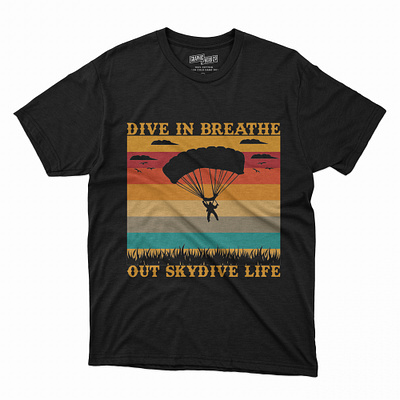 SKYDIVE T-SHIRT DESIGN american flag t shirt design groovy hippie t shirt design hiking t shirt design retro t shirt design skydive t shirt design streetwear t shirt design t shirt design vintage t shirt design