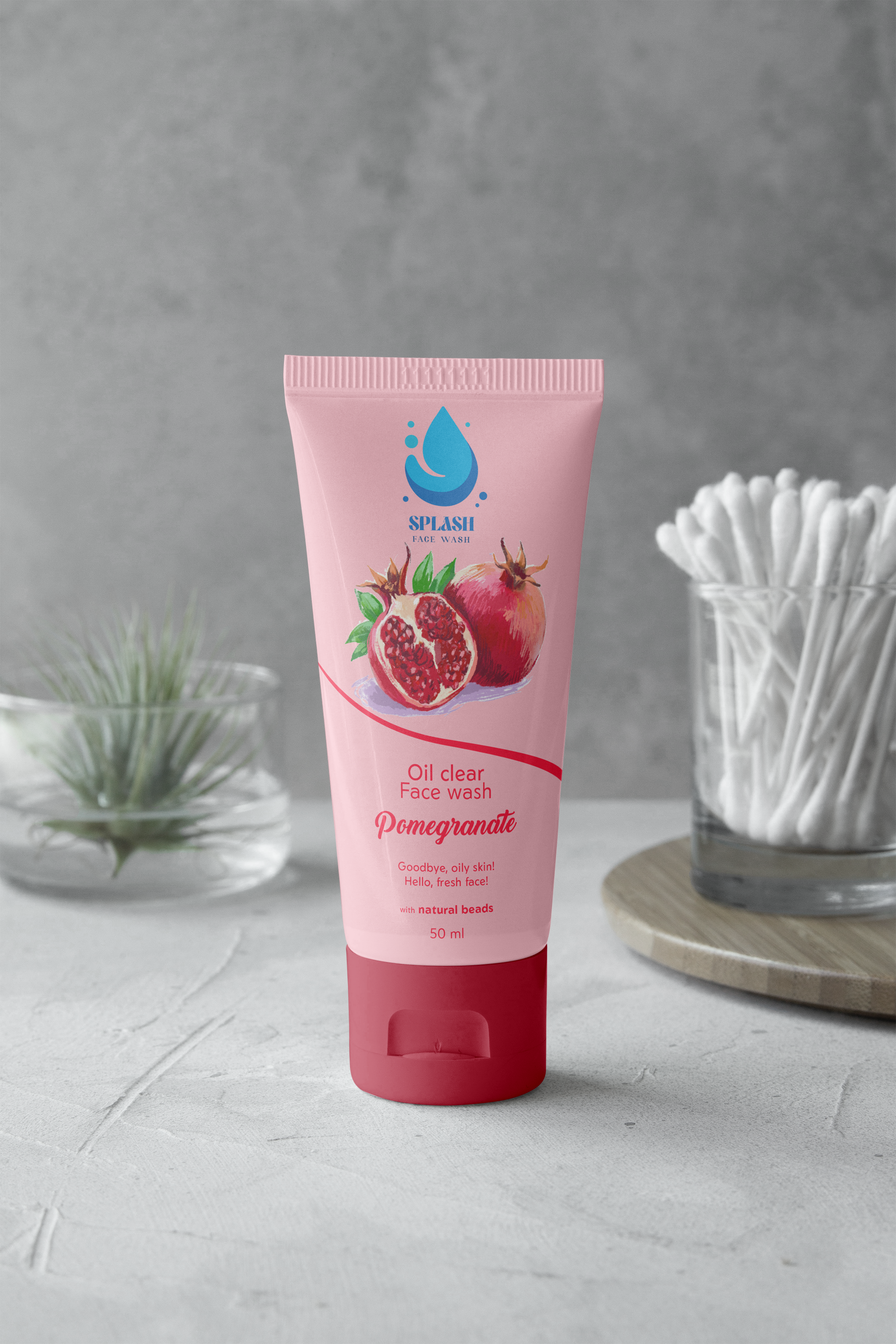 Pomegranate Extract facewash by "SPLASH" 3d adobe illustrator adobe photoshop branding color design facewash label design fruit facewash graphic design illustration illustrator logo mockup photoshop pomegranate
