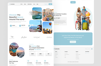 Travel Landing Page : Travelbuddy booking app clean design hotel landing page travel travel landing page