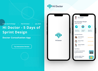 Hi Doctor - Sprint Design 3d animation app appdesign branding design graphic design health illustration logo motion graphics sprint ui uidesign ux uxdesign