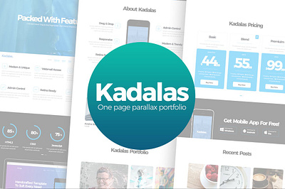 Kadalas-One Page Parallax Theme agency corporate kadalas one page parallax theme landing page landing page template minimal one page parallax personal portfolio price table