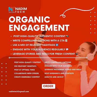 Organic Engagement contentcreation digitalmarketing facebookmarketing instagrammarketing marketingagency postcreate socialmediaoptimization