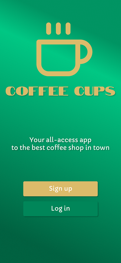 Sign up Page #DailyUI coffee shop app dailyui mobile signup ui ux