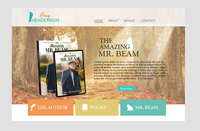 Book Author website graphic design web design