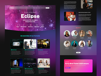 Landing Page for a startup conference conference graphic design landing page startup ui web design website