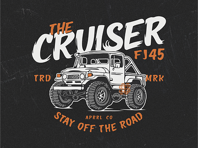 THE CRUISER apparel design graphic design illustration jeep offroad tshirt