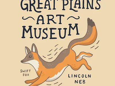 Great Plains Art Museum swift fox art drawing hand drawn illustration nature procreate