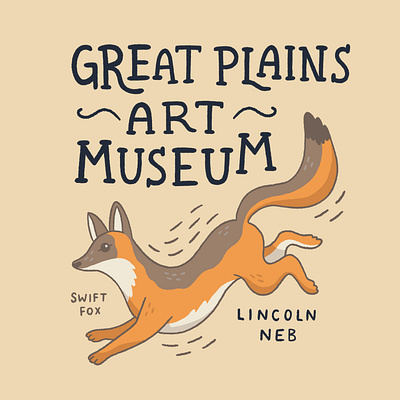 Great Plains Art Museum swift fox art drawing hand drawn illustration nature procreate